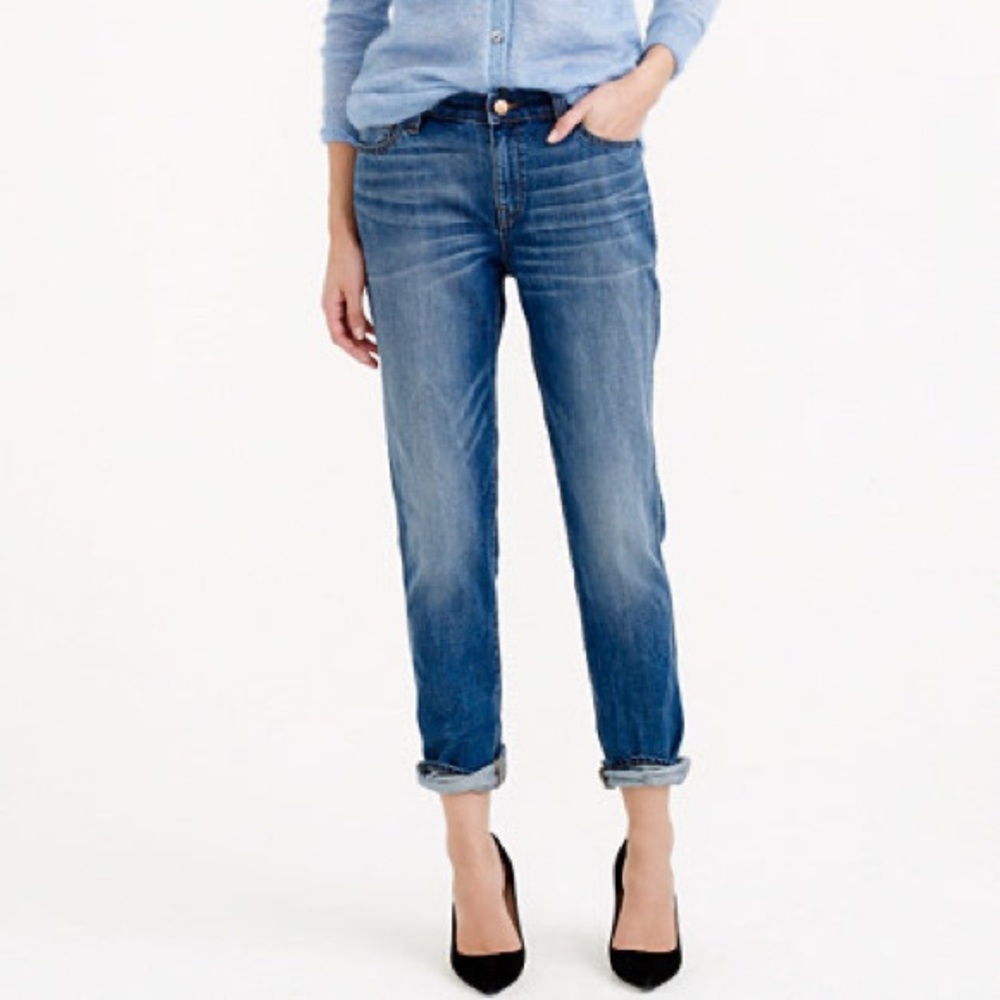 J. Crew Broken In Boyfriend Denim Jeans Medium Wash size 28